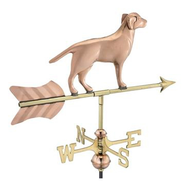 Labrador Retriever Weathervane Garden Pole Dog Sculptures Spinning